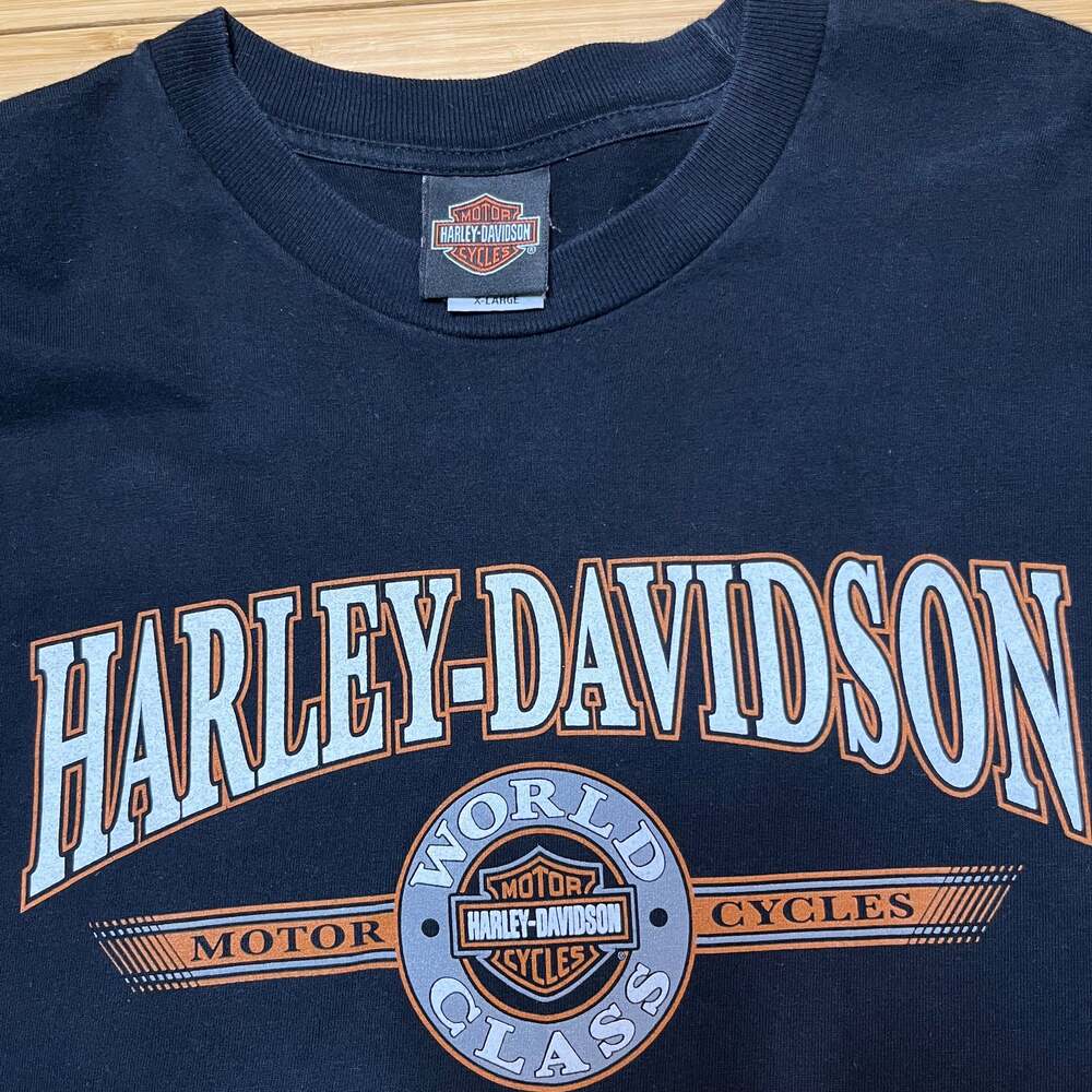 Harley-Davidson Motorcycle Black
 Short Sleeve Y2k Tshirt